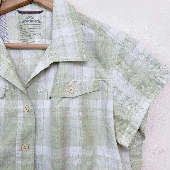 Kathmandu Womens 12 Short Sleeve Plaid Shirt - Picture 5 of 10